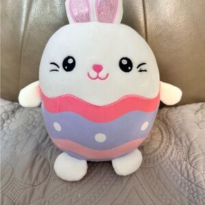 Cuddle Crew Easter Bunny Egg Plush - White, Pink, Lavender NWT 8”